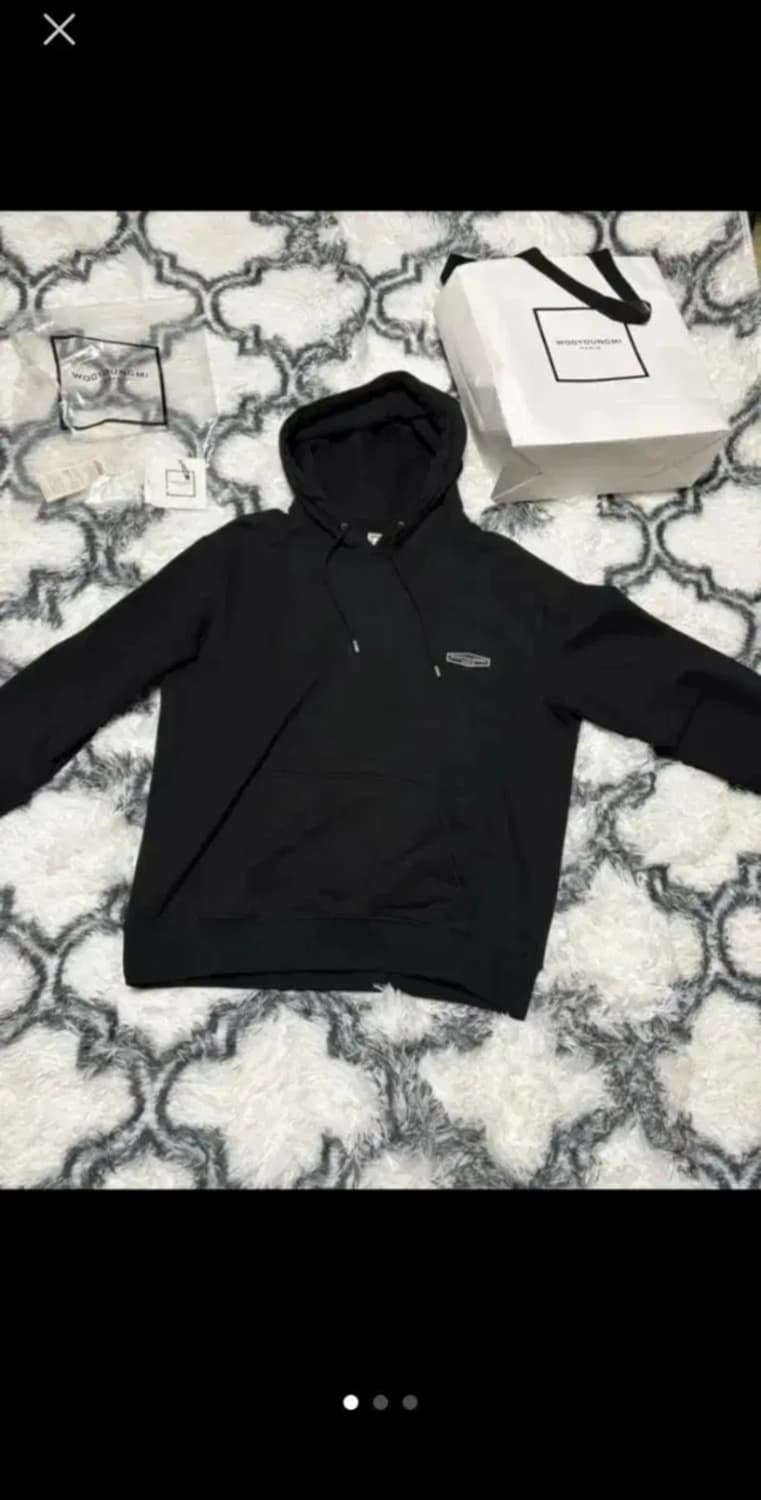 우영미 블랙 후드티 50사이즈 (교신받아요) 상품이미지1