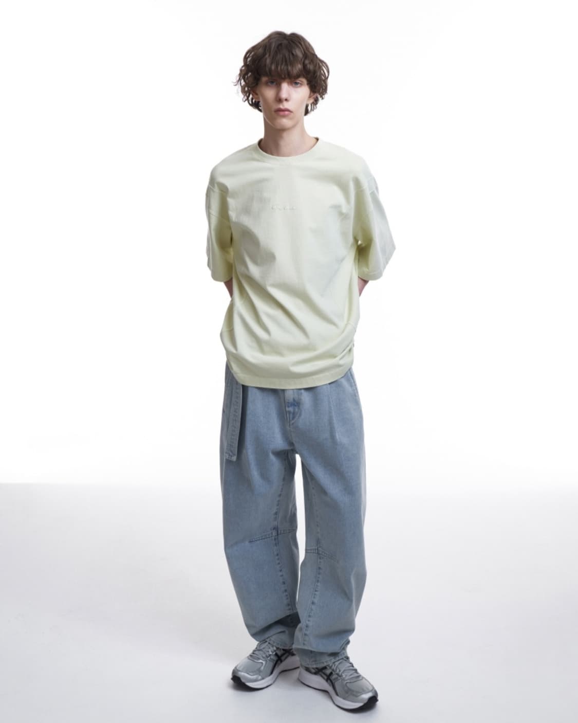 인사일런스 커브드 플리츠 데님 팬츠 [S] 상품이미지2