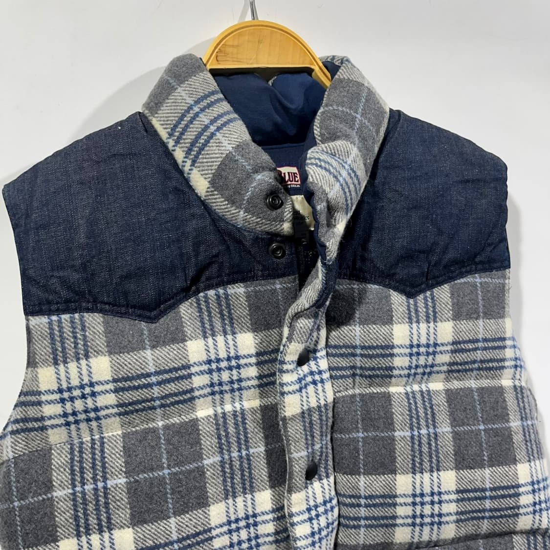 [Blue Blue Japan] 블루블루 체크 울 베스트 상품이미지3