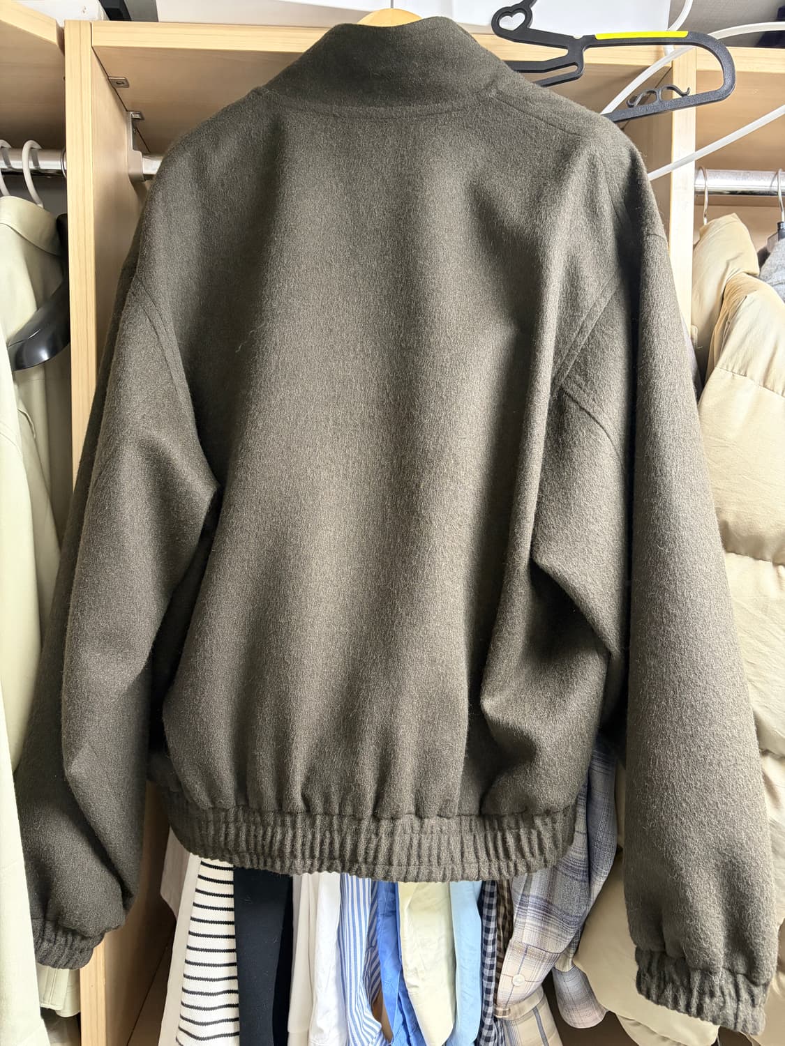 오라리 24fw 베이비 카멜 플라넬 블루종 5사이즈 상품이미지3