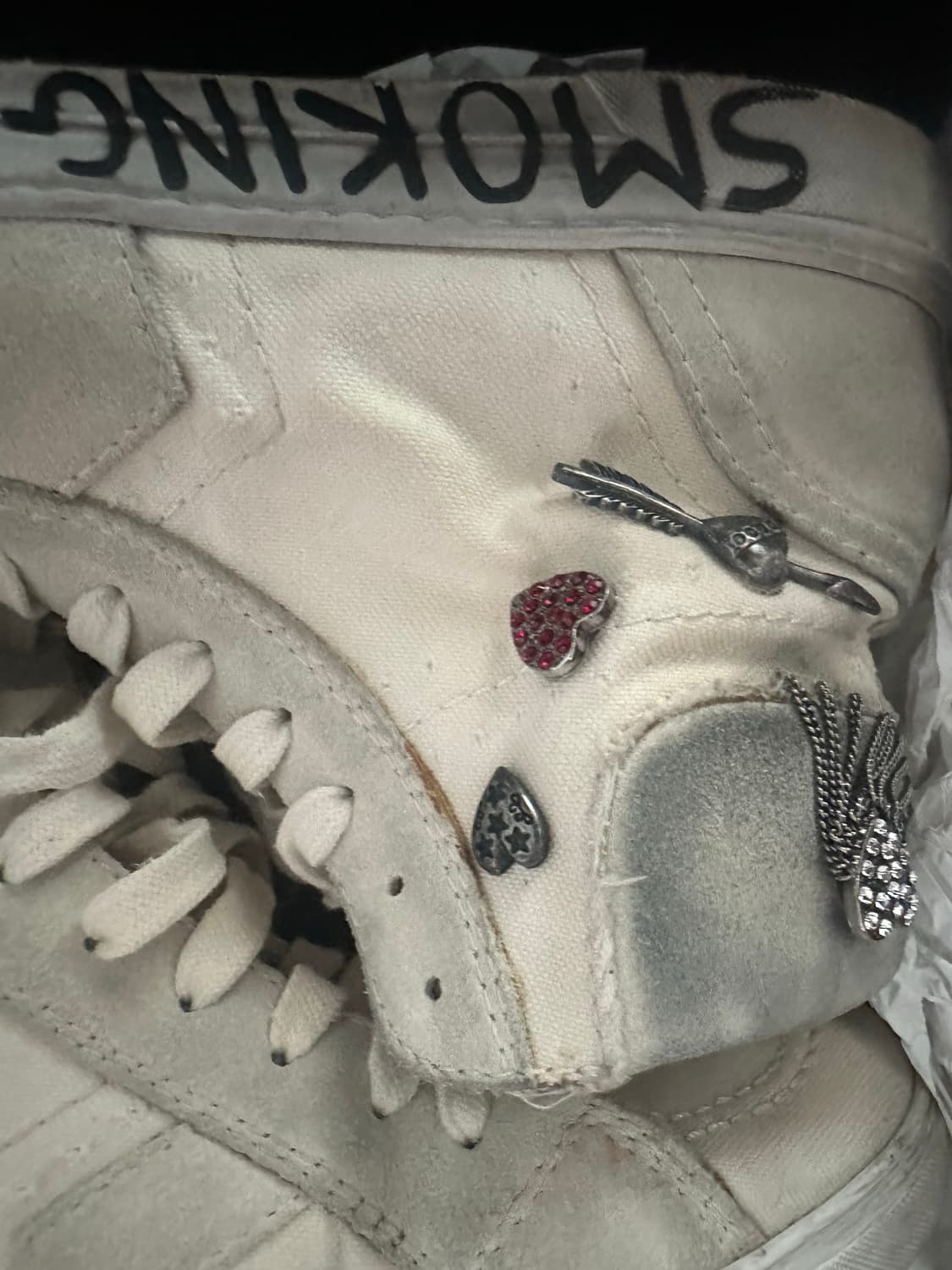 생로랑 forever smoking 하이탑 스니커즈 40사이즈 상품이미지10