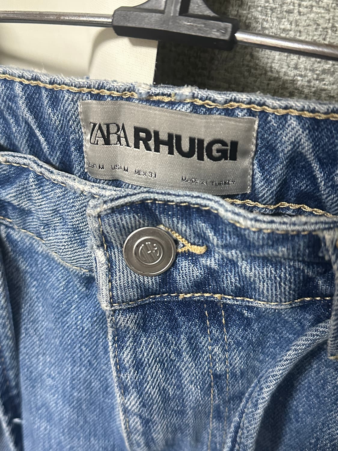 (M) 자라 루이지 rhuigi  플레어 팬츠 데님 진 미디움 블루 상품이미지7