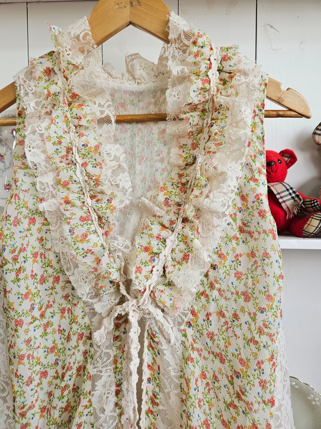 (axes femme) 플라워 레이스 레이어드 베스트 상품이미지2