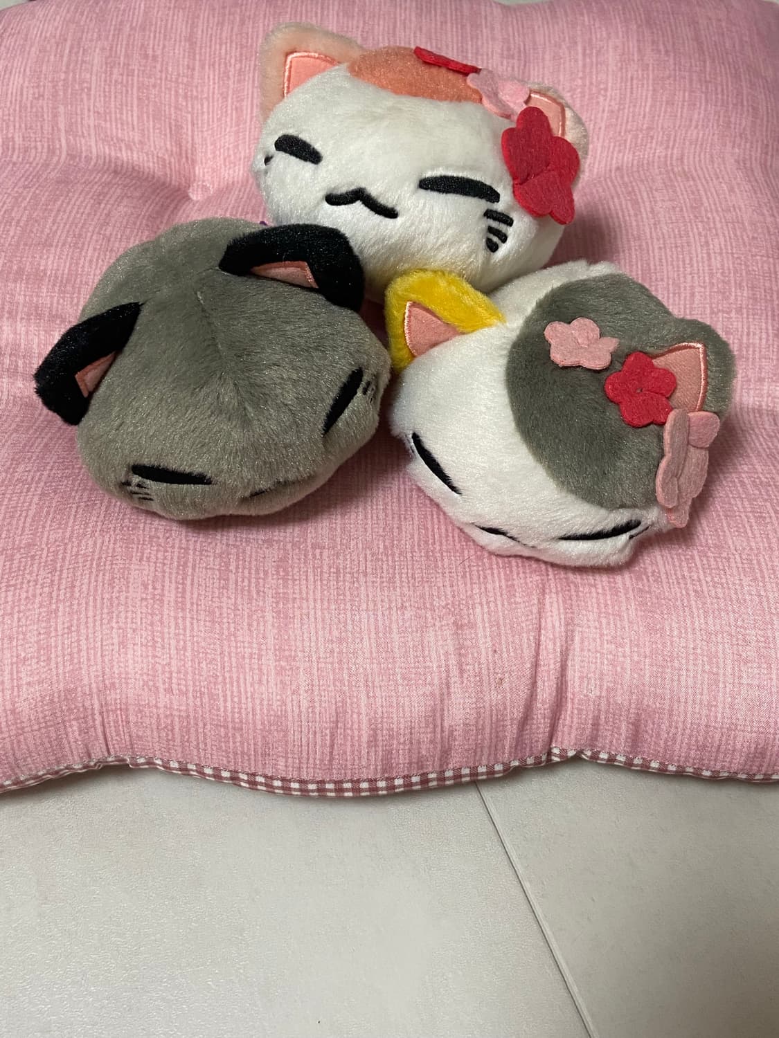 일괄)고전 빈티지 후류 네무네코 고양이 벚꽃 인형 상품이미지2