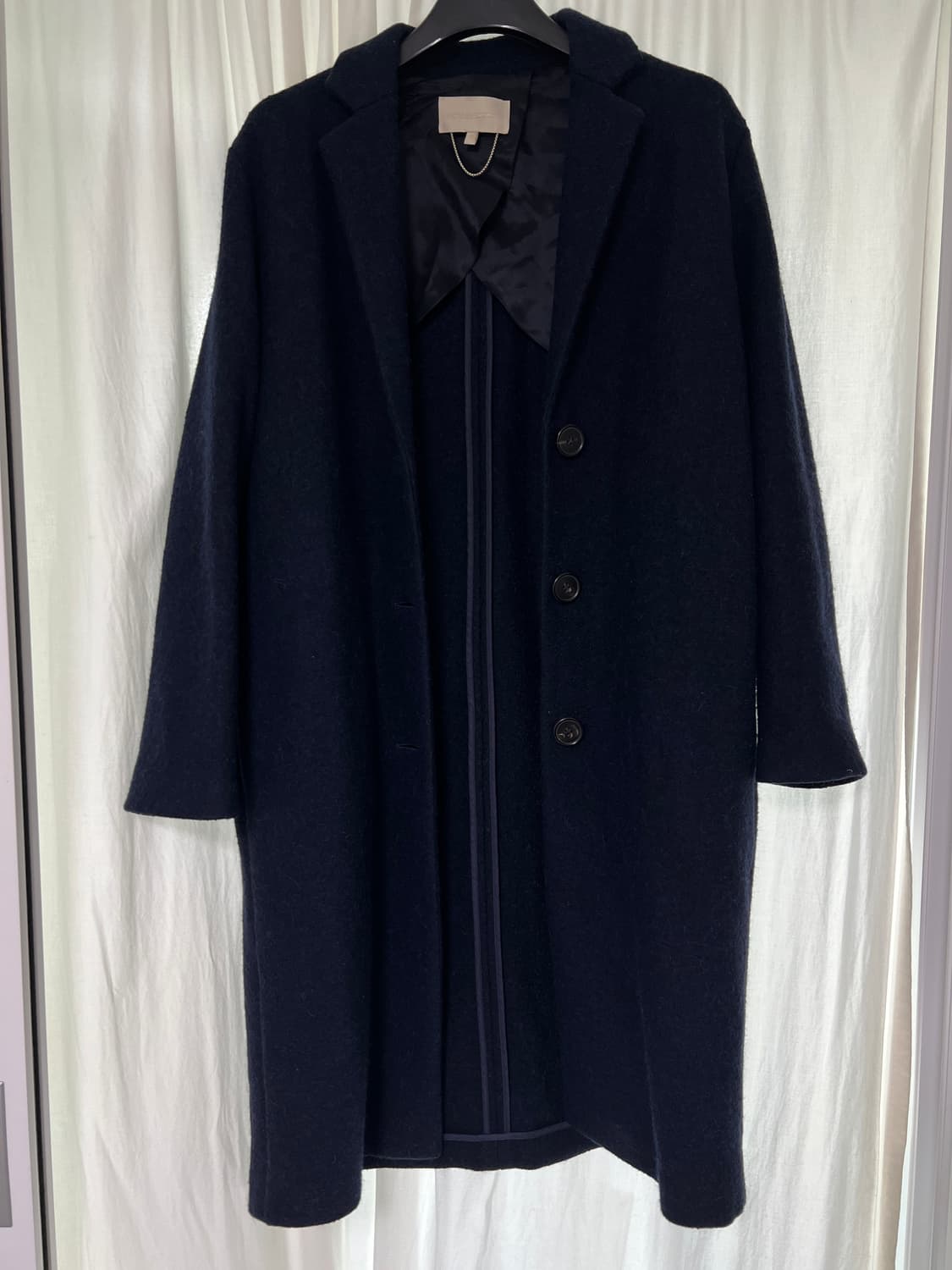 바네사브루노 울 77% + 알파카 롱 코트 / 40 사이즈 (네이비) 상품이미지2
