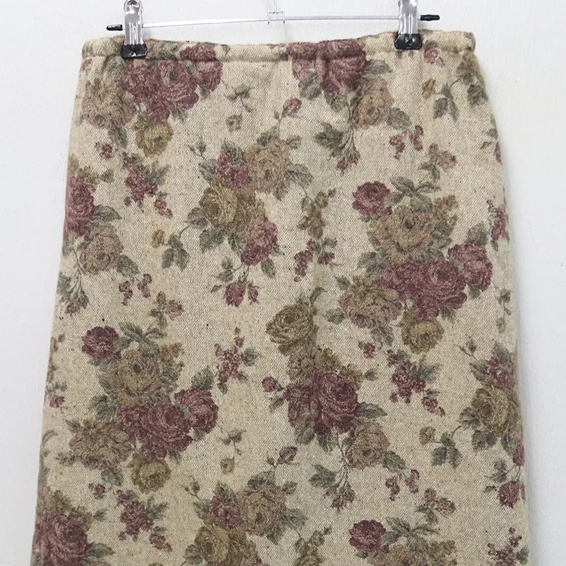 HARMONICA 플라워 울 혼방 허리밴딩 롱 스커트 63199 상품이미지5