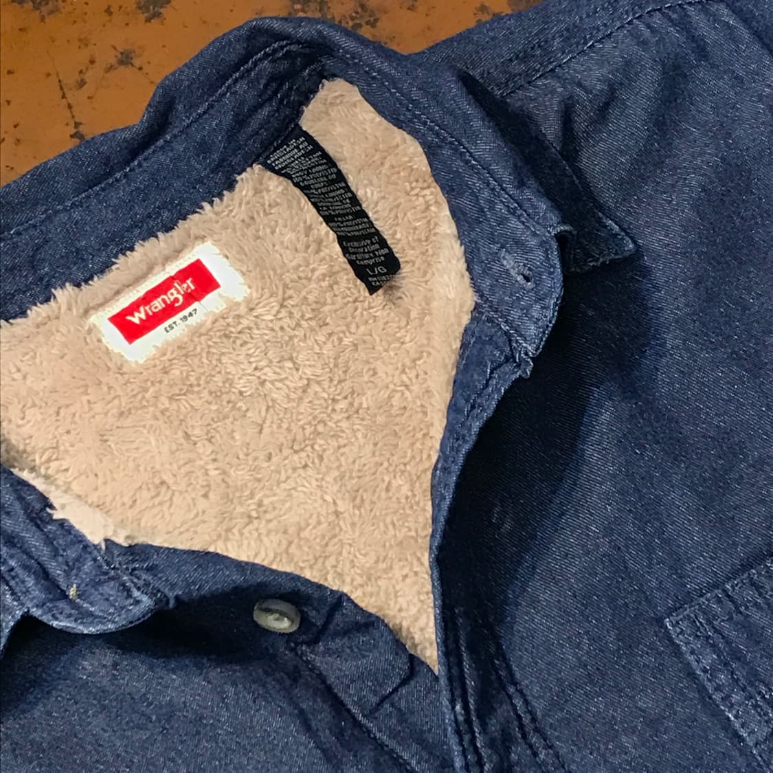 랭글러 진청 데님 양털 셰르파 자켓 남성 110 115 빅사이즈  상품이미지4