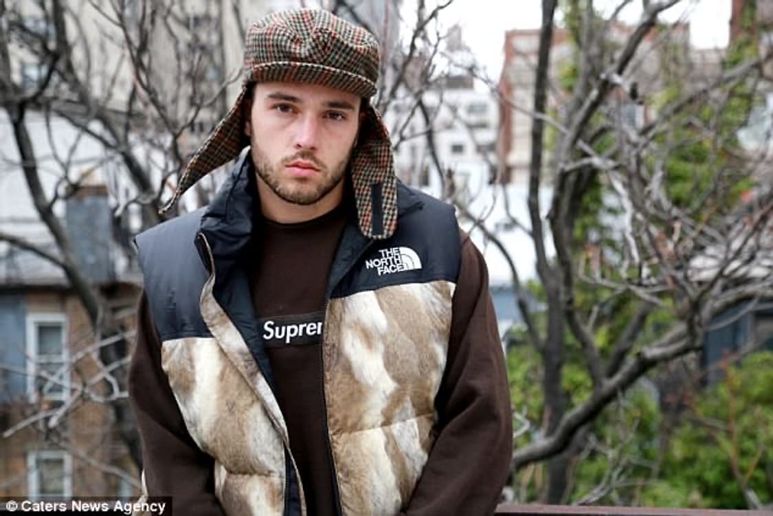 슈프림 2003 브라운 박스로고 크루넥 상품이미지7