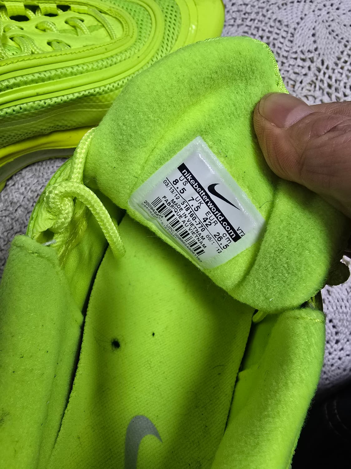 나이키에어맥스 97 나코탭 형광 한정판 265 상품이미지7