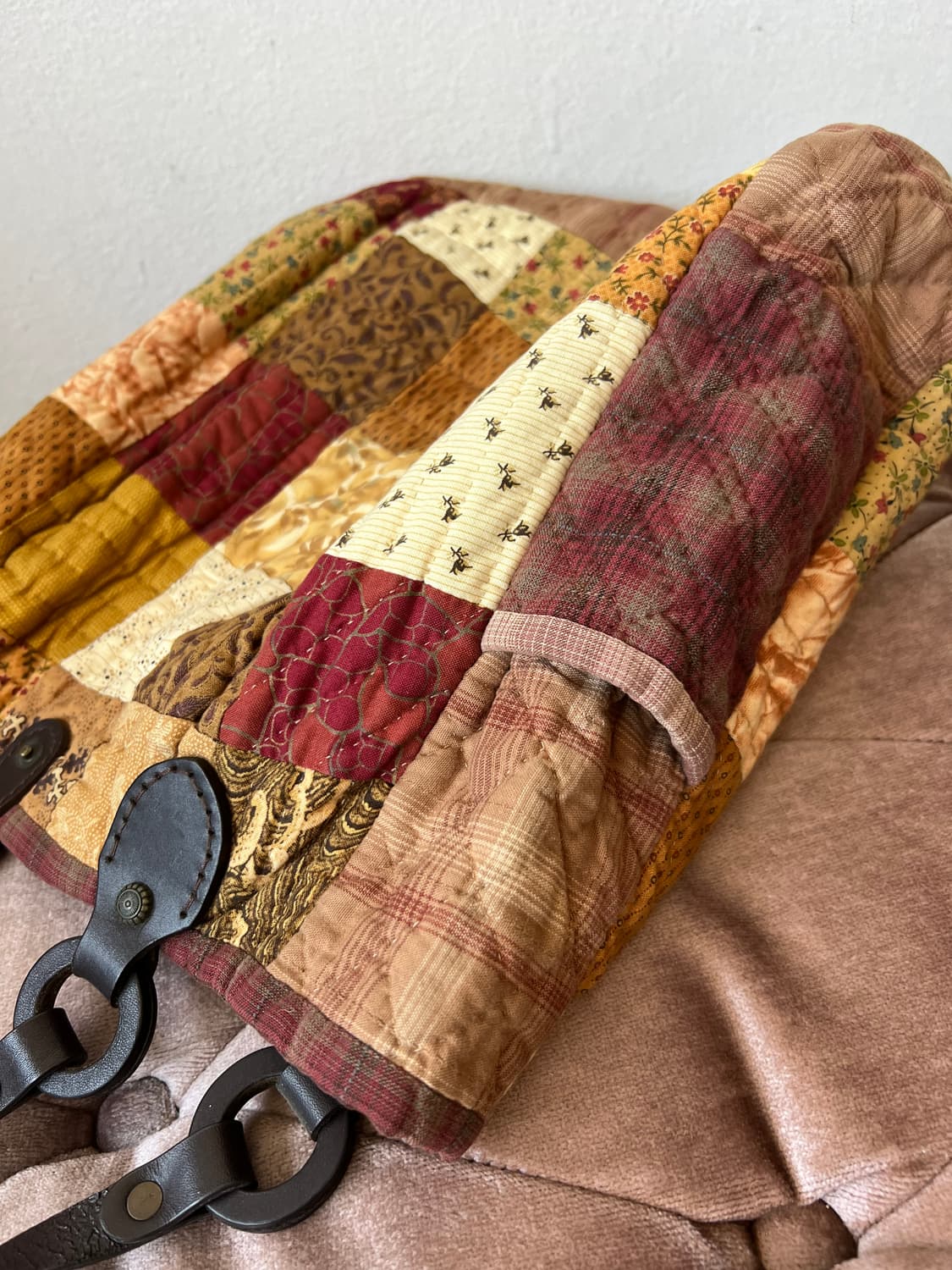 일본수입 핸드메이드 여성 퀼팅뫁브 숄더백 토트백 상품이미지7