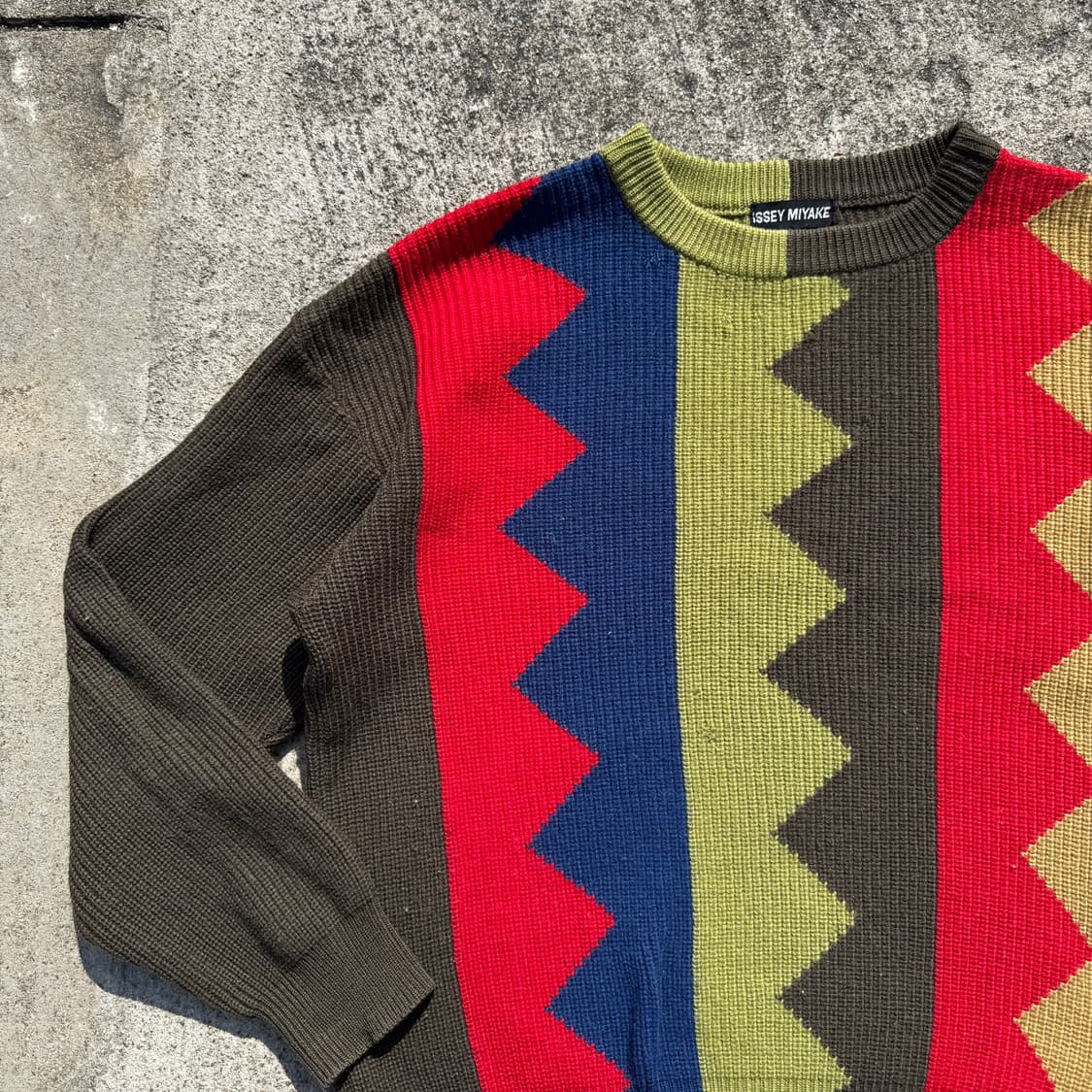 [M~L] Issey Miyake 이세이미야케 컬러블록 니트 상품이미지3