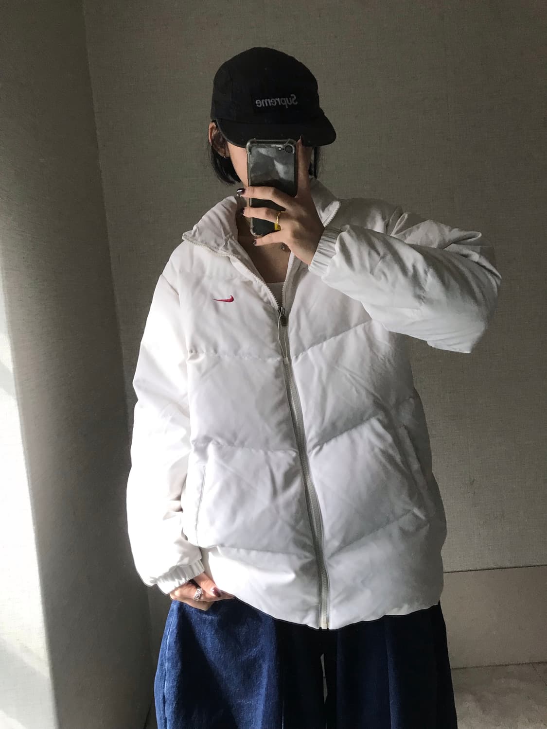 나이키 00s 뉴챔프 화이트 패딩 상품이미지5