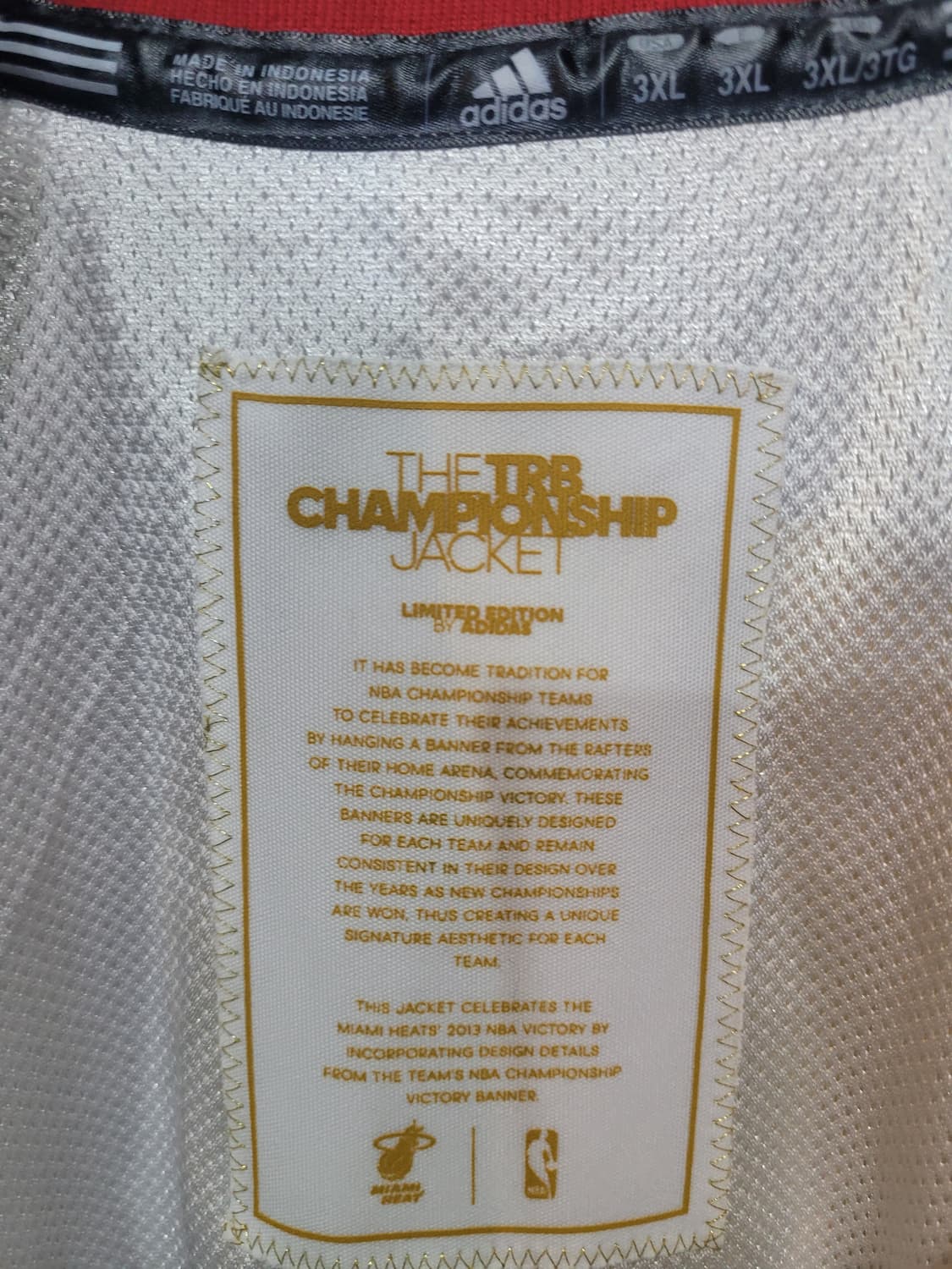Adidas Miami Heat TRB Championship 한정판 상품이미지7