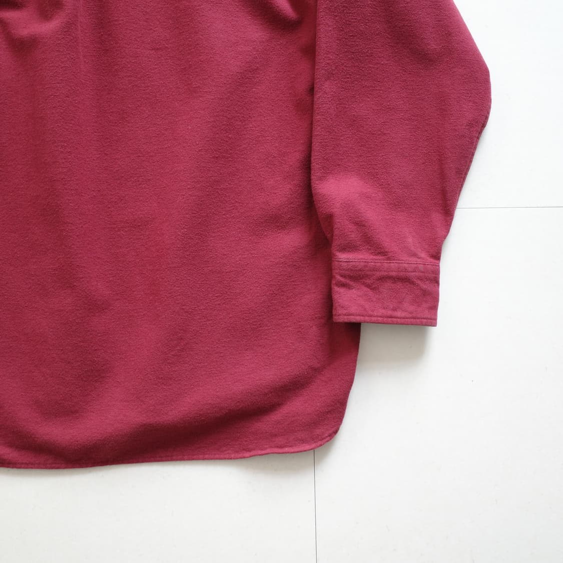 L.L.Bean 샤모아 클로스 셔츠 버건디 L-REG 남성 헤비 플란넬 상품이미지8