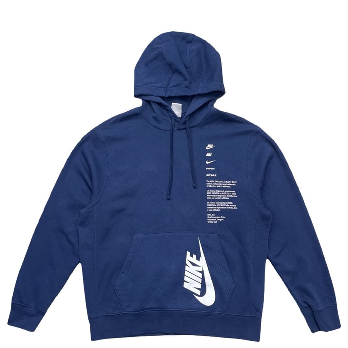NIKE 로고 기모 후드 네이비 XL 상품이미지1