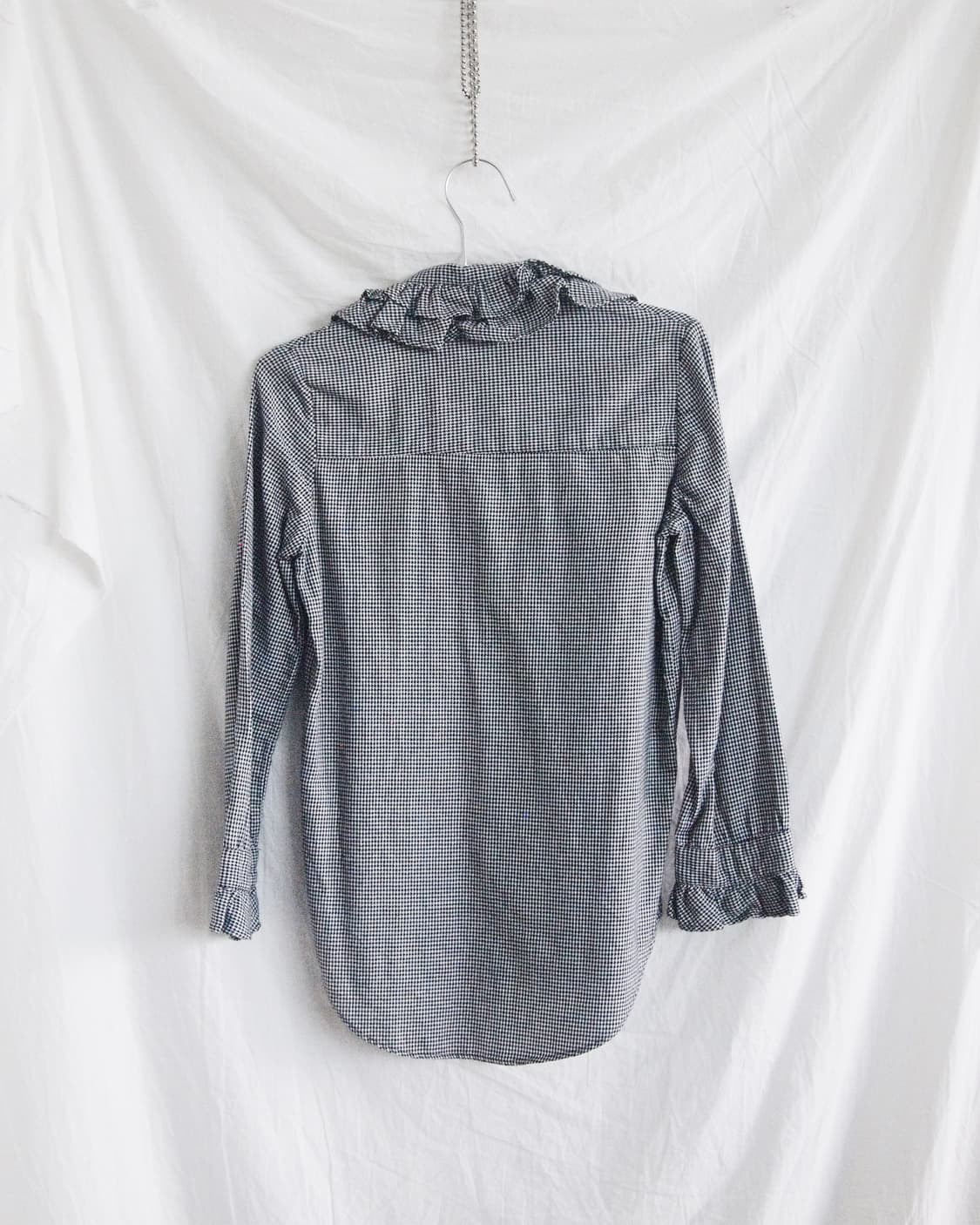 charles anastase 13aw 프릴 칼라 체크 블라우스 상품이미지9