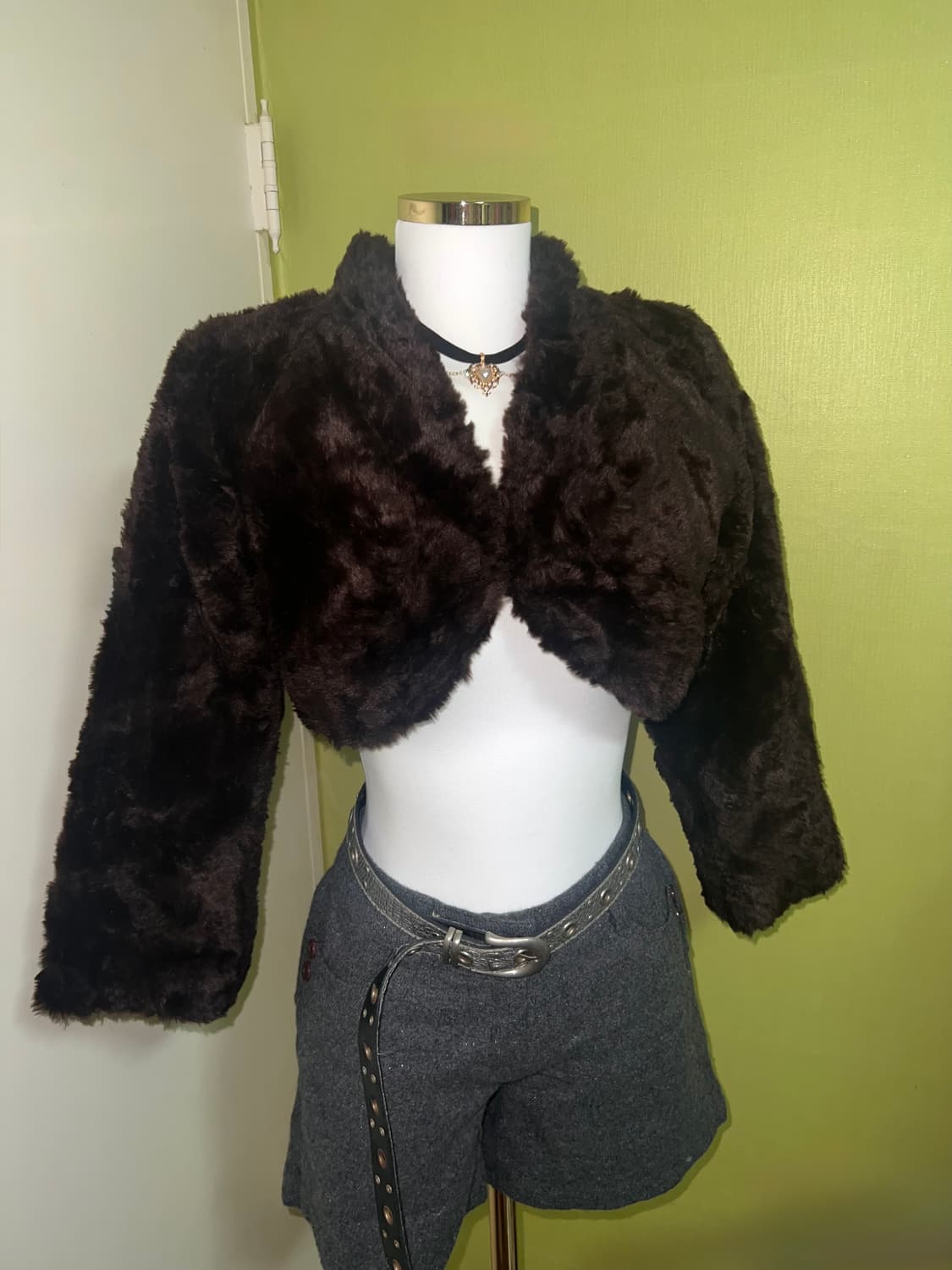 ✨Vintage brown fur jacket 볼레로 퍼자켓✨ 상품이미지1