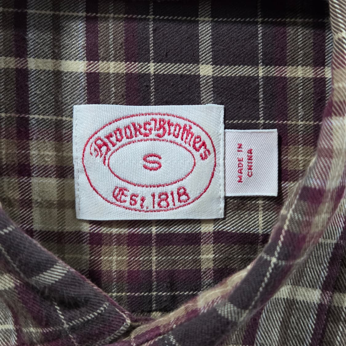 브룩스브라더스 체크셔츠 S 상품이미지3