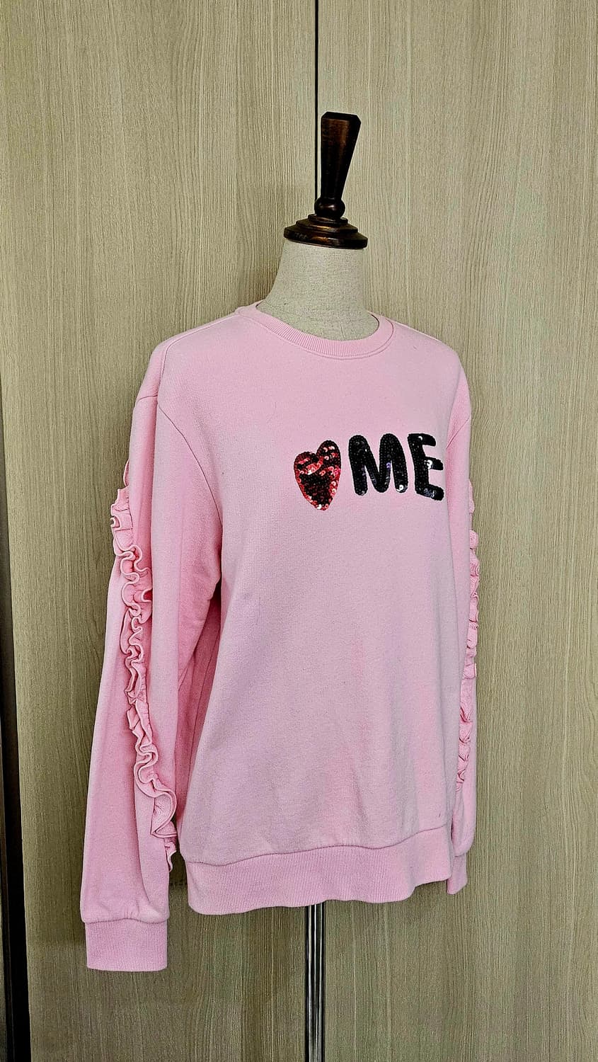 (레어템)SJYP 스팽클 하트 맨투맨 크리스마스룩 이벤트룩 데이트룩 상품이미지6