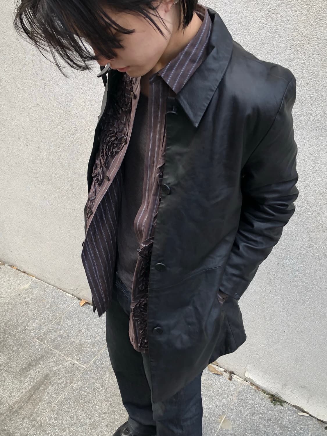 캘빈클라인 90‘s 레더 카코트 상품이미지10