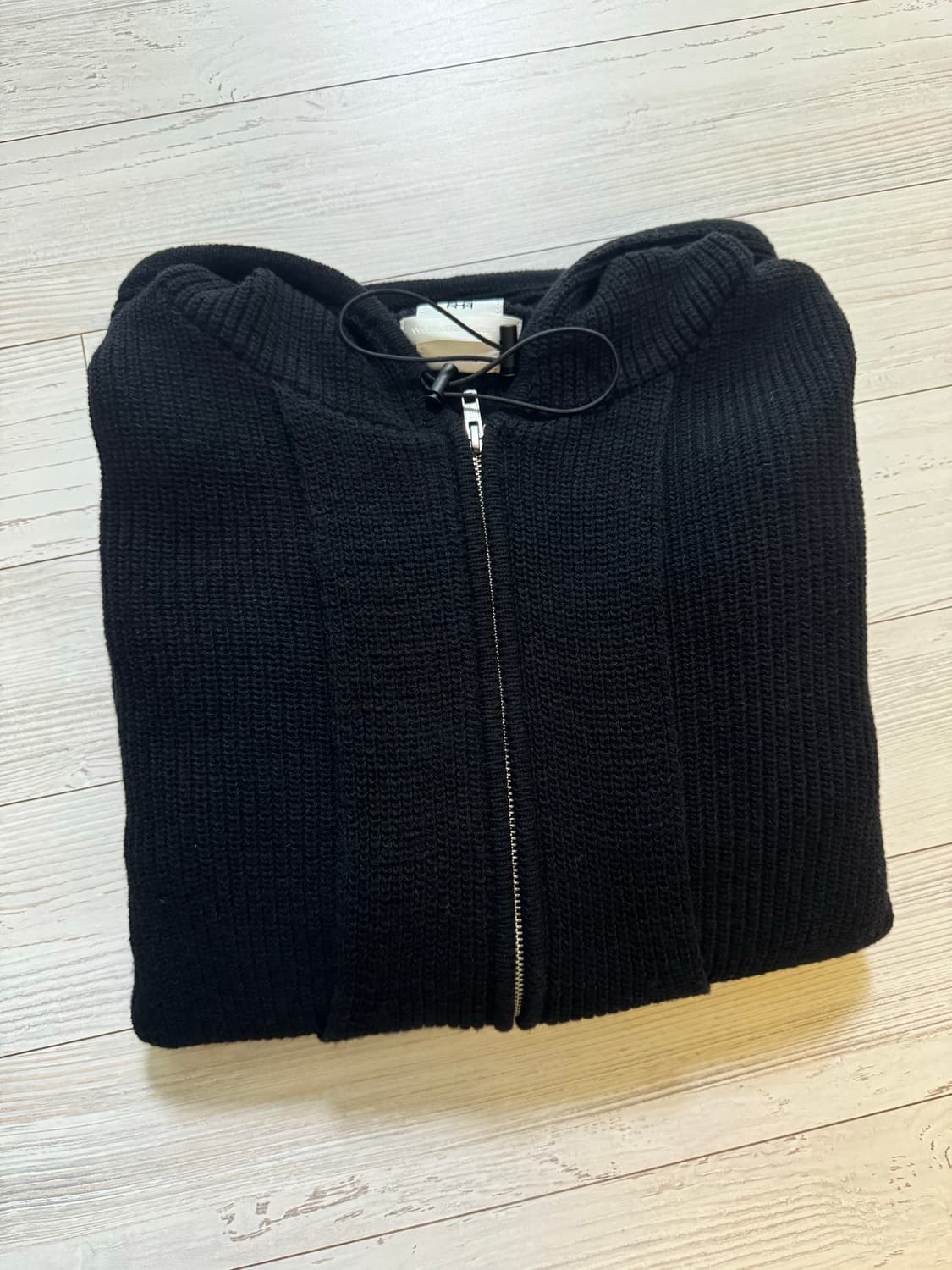 폴리테루 x 월스와일무브먼트 니트집업 블랙 3 상품이미지2