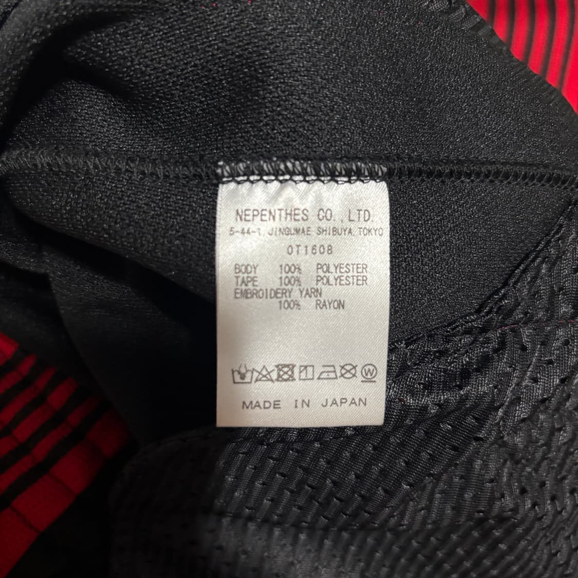 [S]Needles 니들스 LHP 별주 스트레이트 트랙 팬츠 블랙 레드 상품이미지4