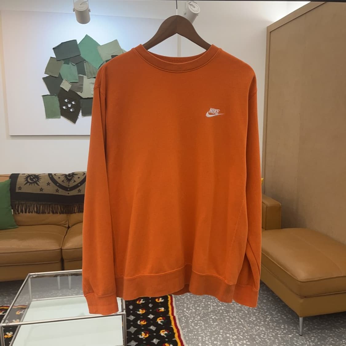나이키 00's 퓨추라로고 자수 오렌지 맨투맨 스웻셔츠 XL C06740 상품이미지3