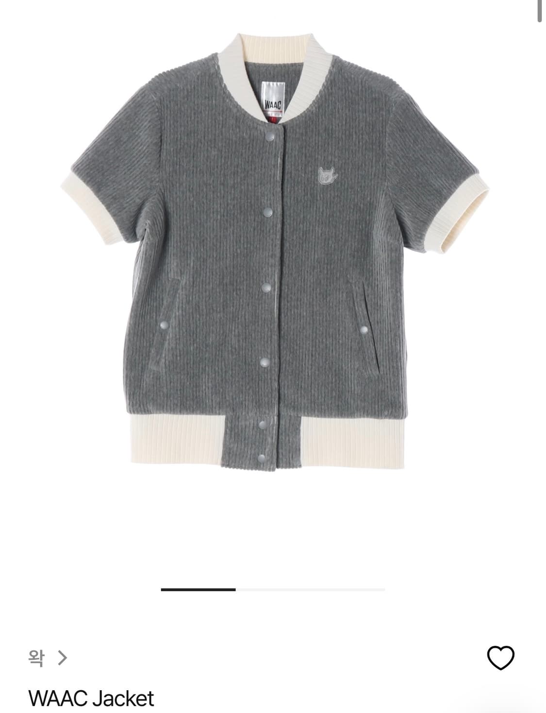 왁 골프 여성 코듀로이 방풍 자켓(1) 상품이미지2