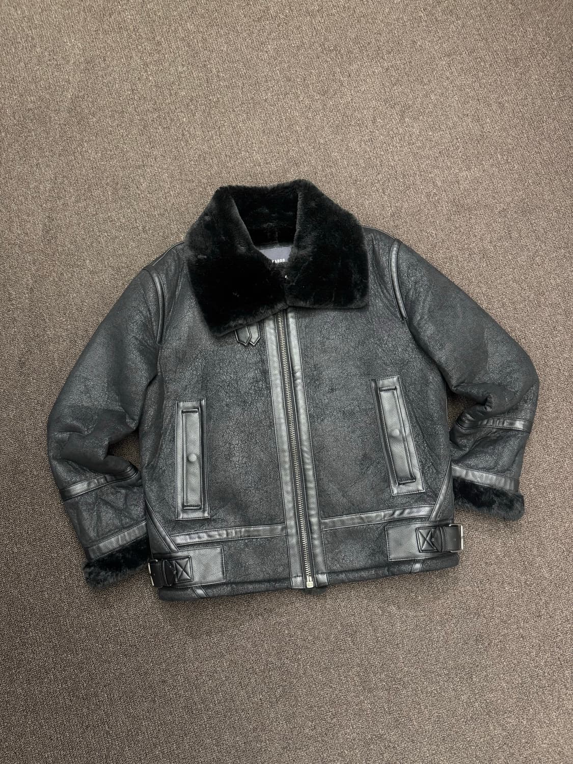 L)BUCKAROO 빈티지 블랙 무스탕 상품이미지2