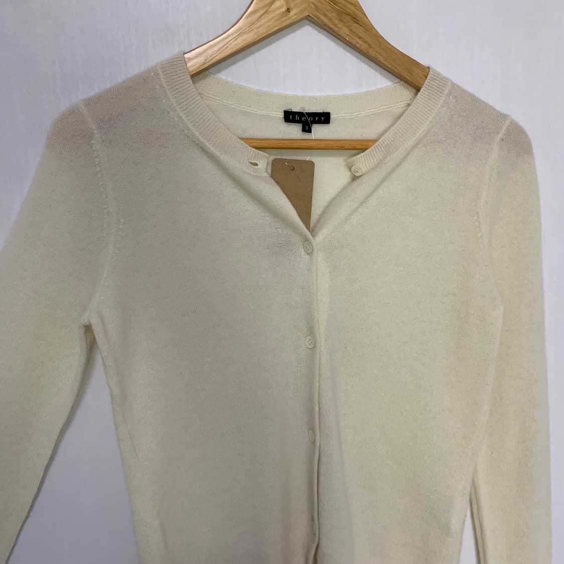 Theory 띠어리 아이보리 빈티지 니트 가디건 캐시미어 100% S 상품이미지3