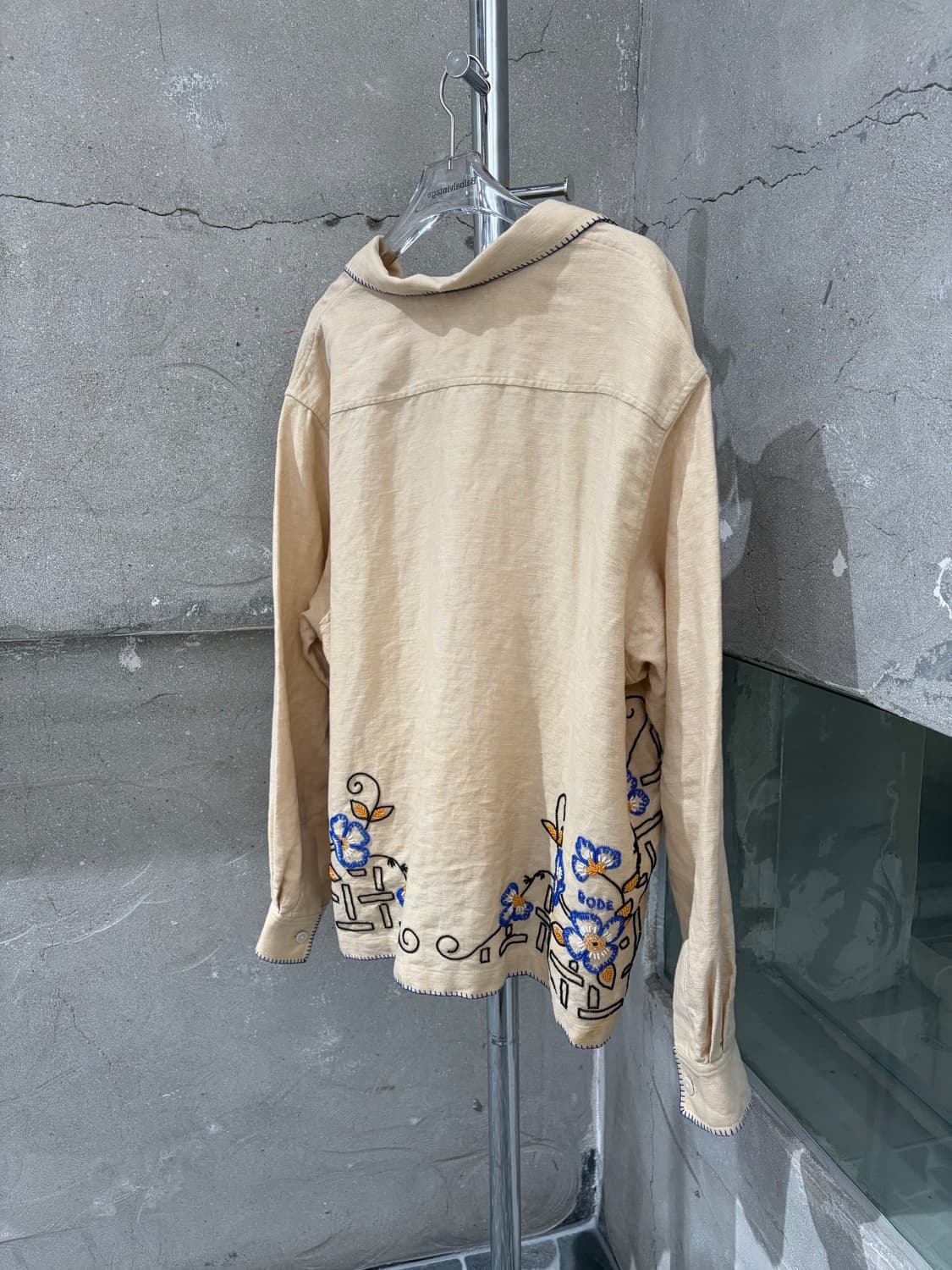 Bode Poppy embroidered linen shirt 상품이미지7