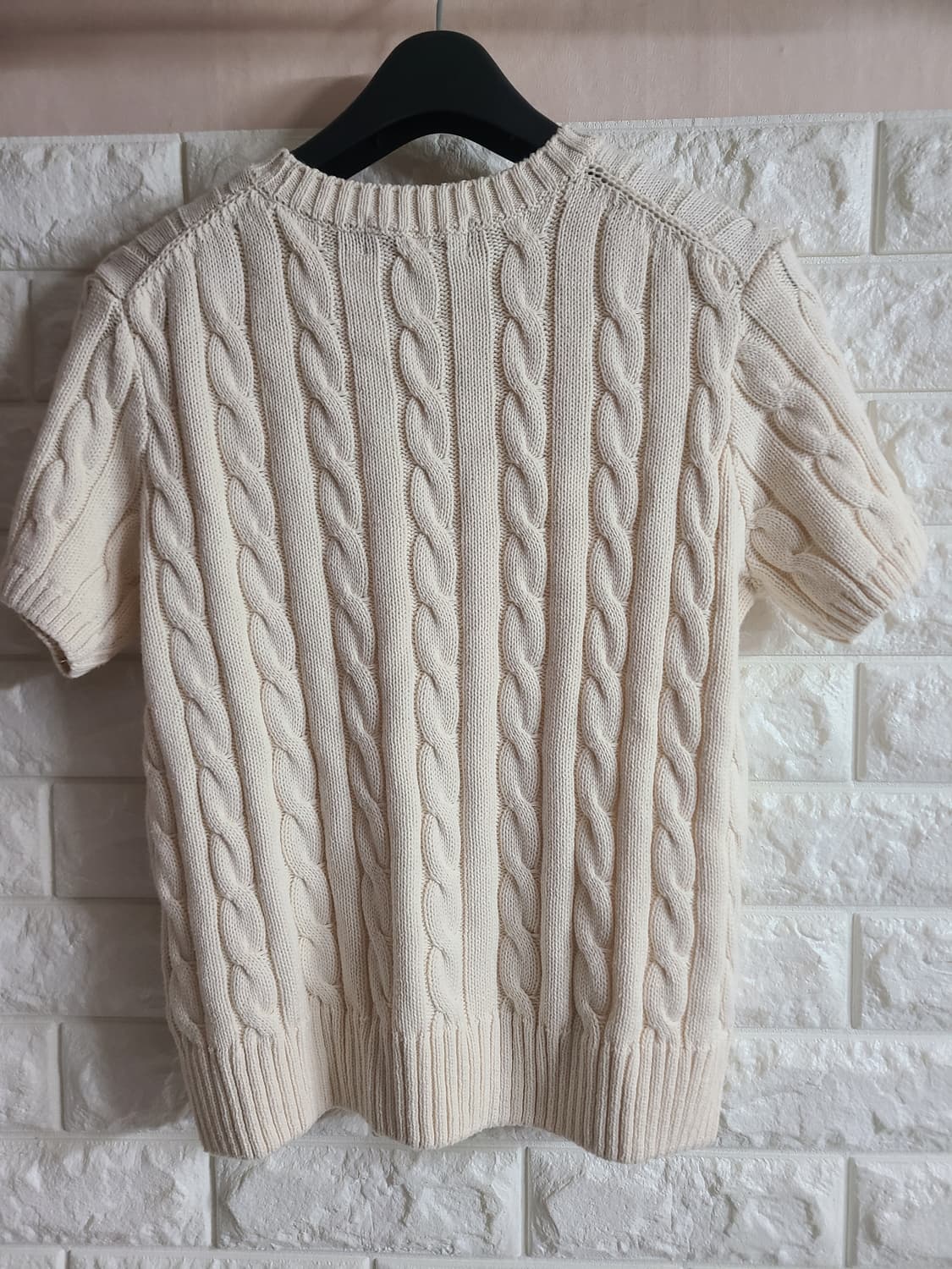 폴로 랄프로렌 케이블 반팔 니트 S 상품이미지4