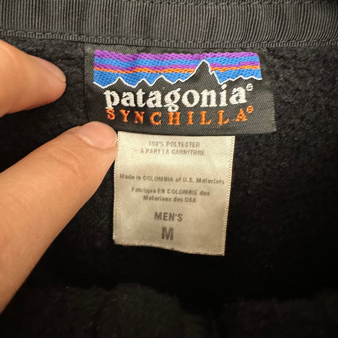 00‘s 파타고니아 신칠라 스냅티 ’올블랙‘ 상품이미지3