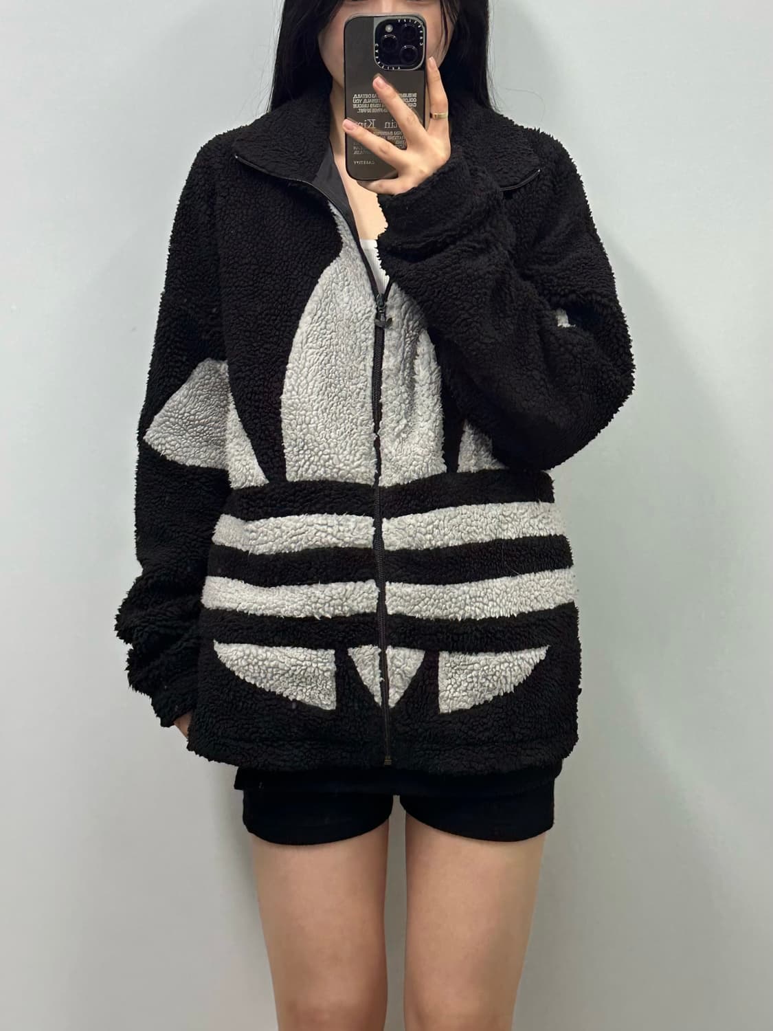 아디다스 빅 트레포일 쉐르파 후리스 자켓 상품이미지1