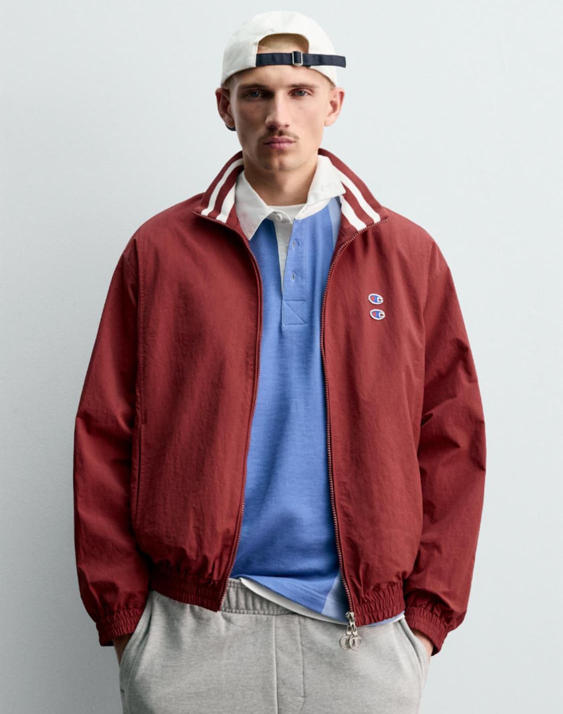 M 새제품) 자라 x 챔피온 테크니컬 패치 자켓 레드 0155/900 상품이미지1