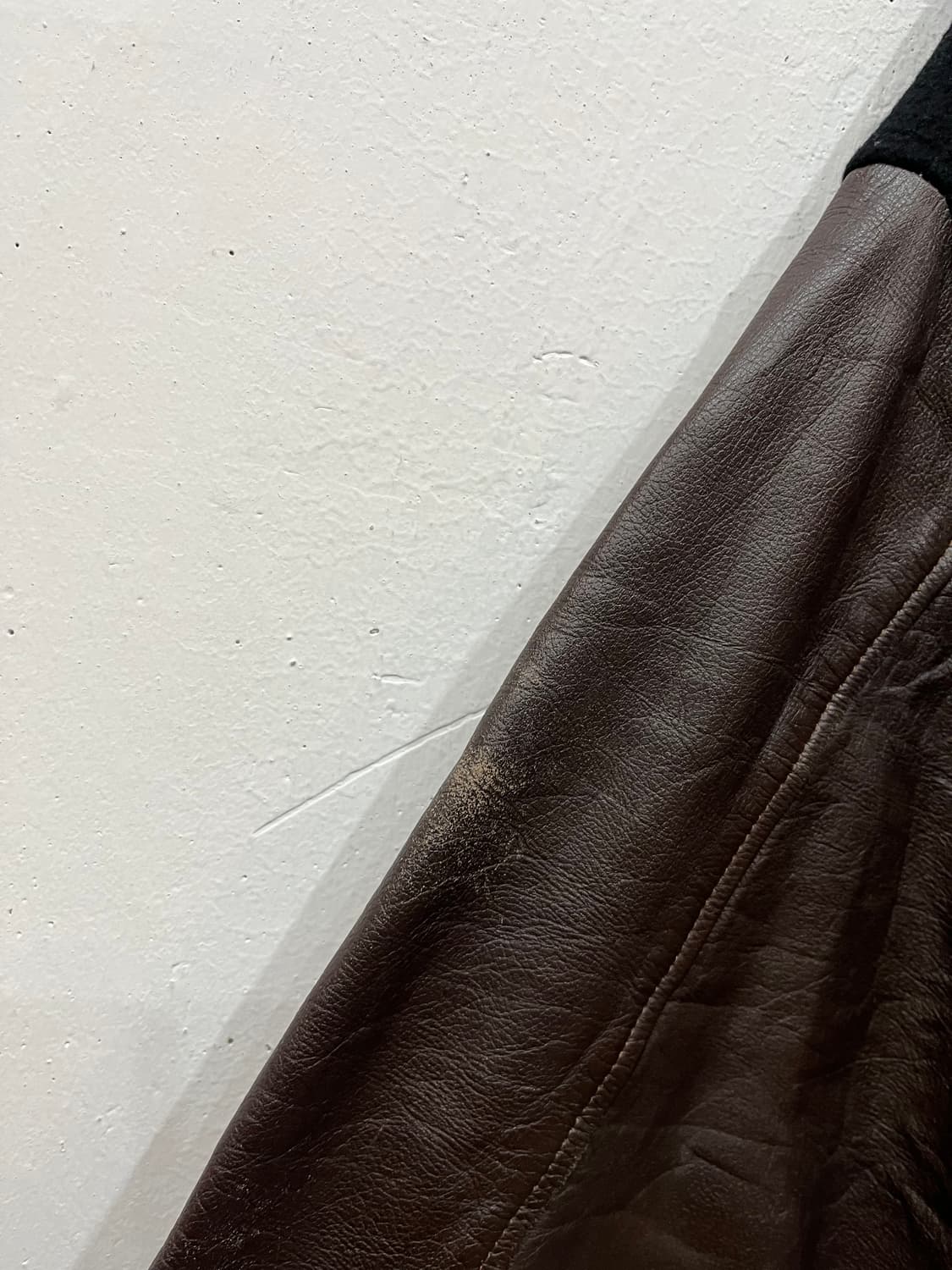 90s Mr.Soro 레더암 바시티 자켓 L 상품이미지3