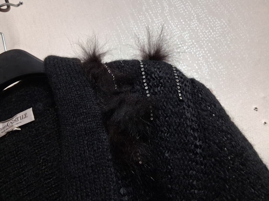 Roman CASTILE 일본구제 검정 모헤야 니트 레트로가오리핏 66 상품이미지4