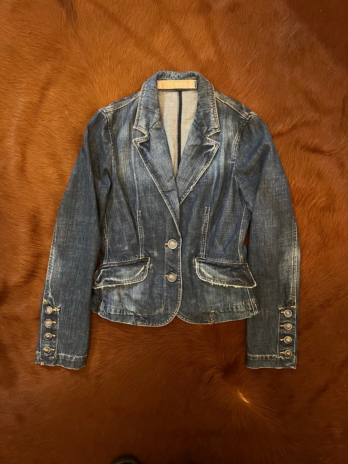 빈티지 데님 블레이저 워싱자켓 상품이미지1