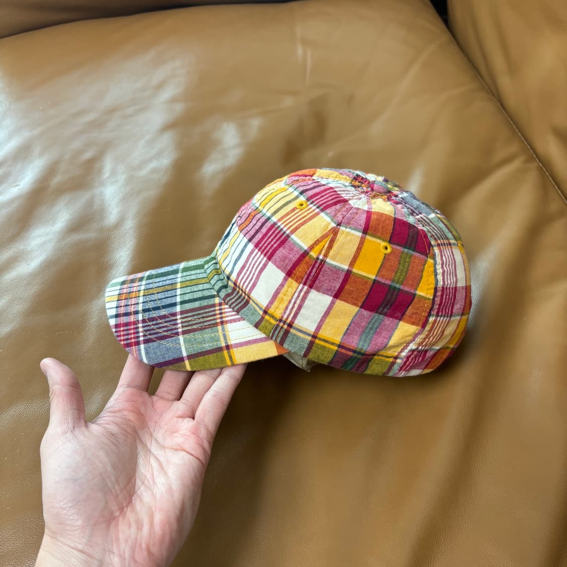 폴로 빔즈 6패널 볼캡 모자 마드라스 체크 상품이미지5