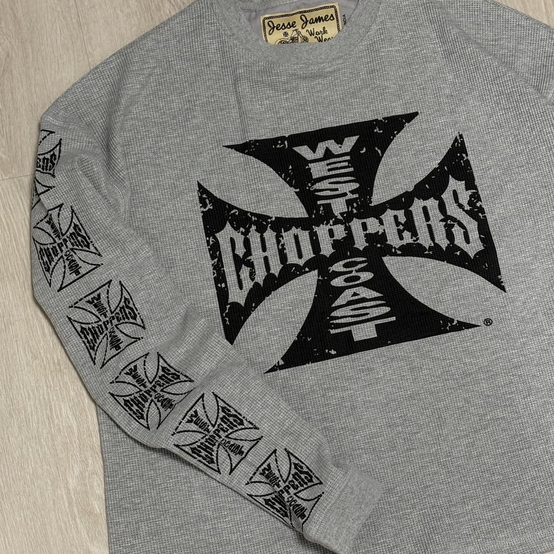 90s 웨스트 코스트 차퍼스 써멀 니트 그레이 상품이미지3