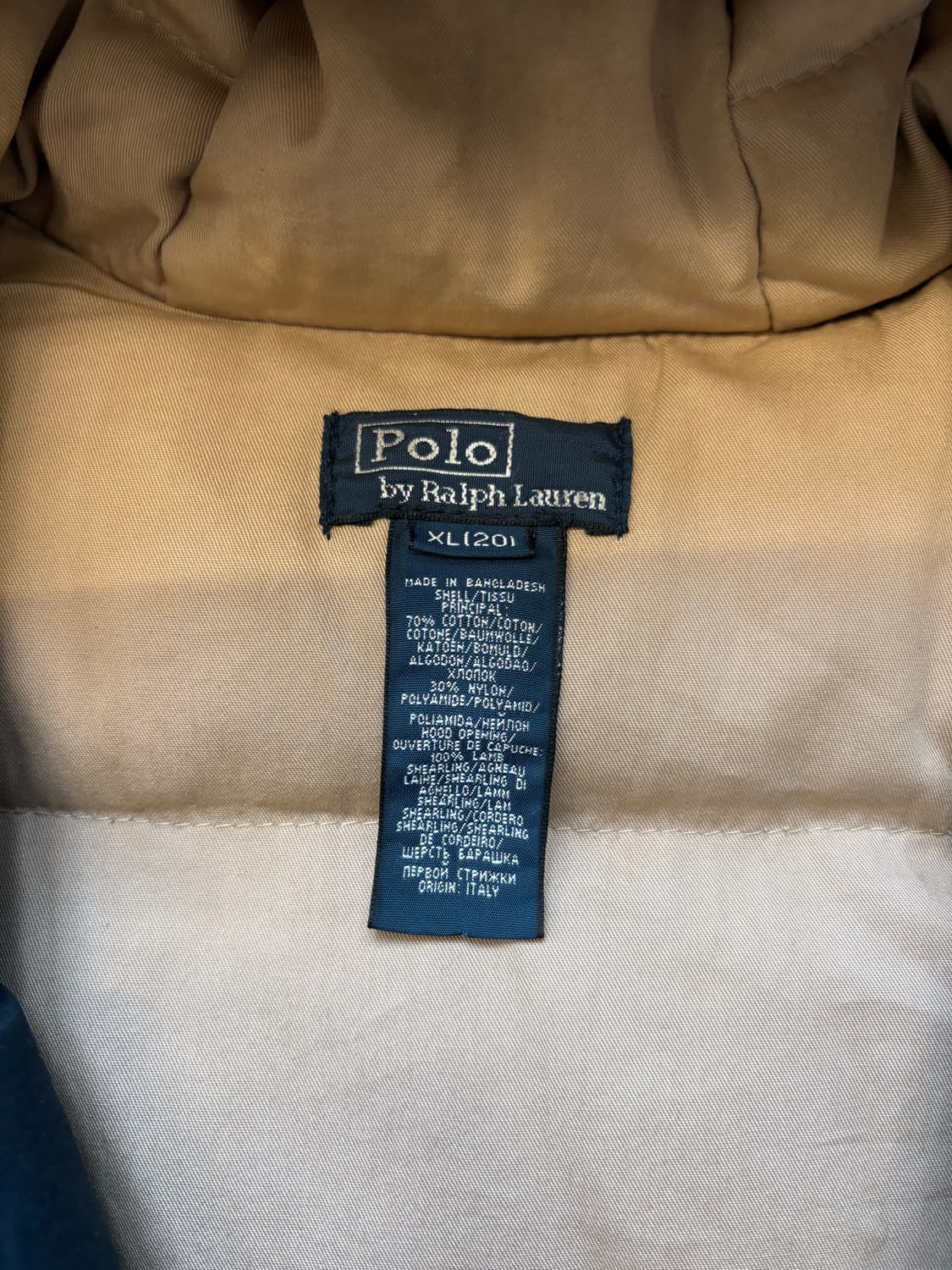 00s Polo Ralph Lauren 퍼 트리밍 헤비 다운 파카 상품이미지5