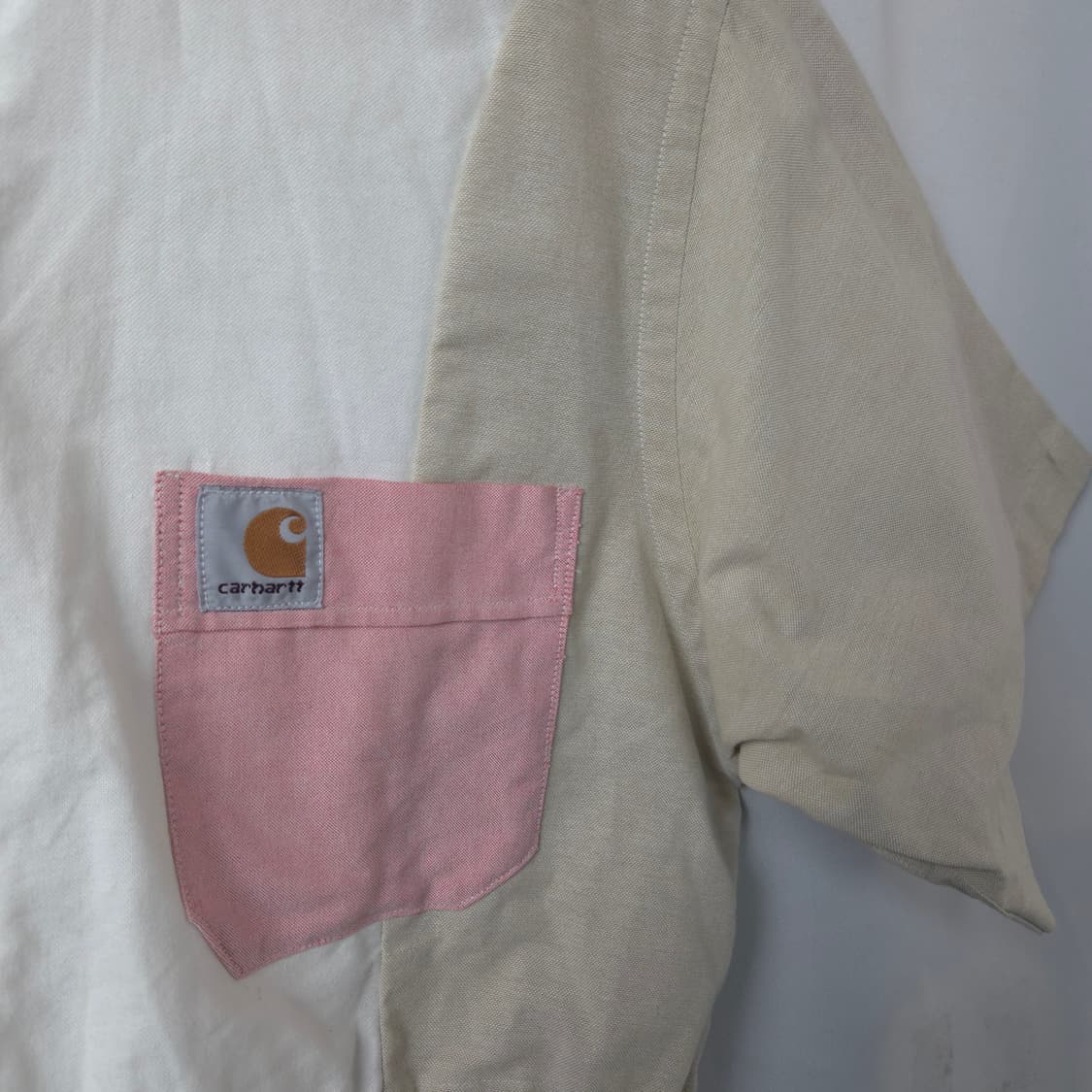 여S 칼하트 리폼 패치워크 크롭 셔츠 상품이미지2