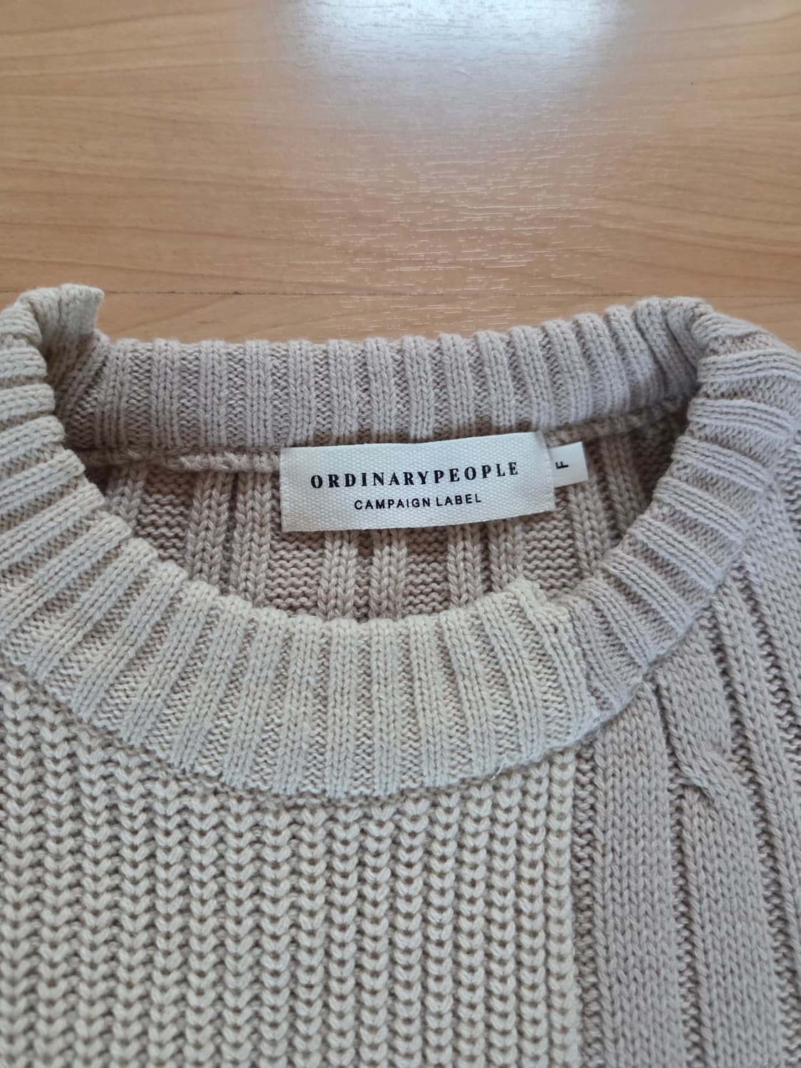 오디너리피플 아이보리 니트 color-texure mix 프리사이즈 상품이미지3