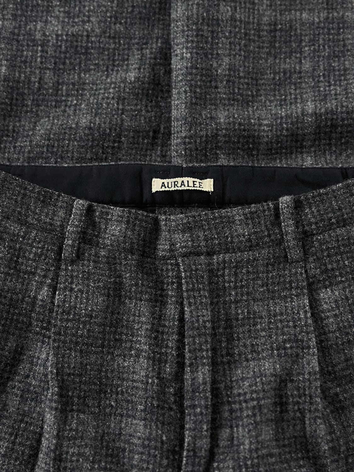 17AW 오라리 글렌 체크 와이드 슬랙스 상품이미지1