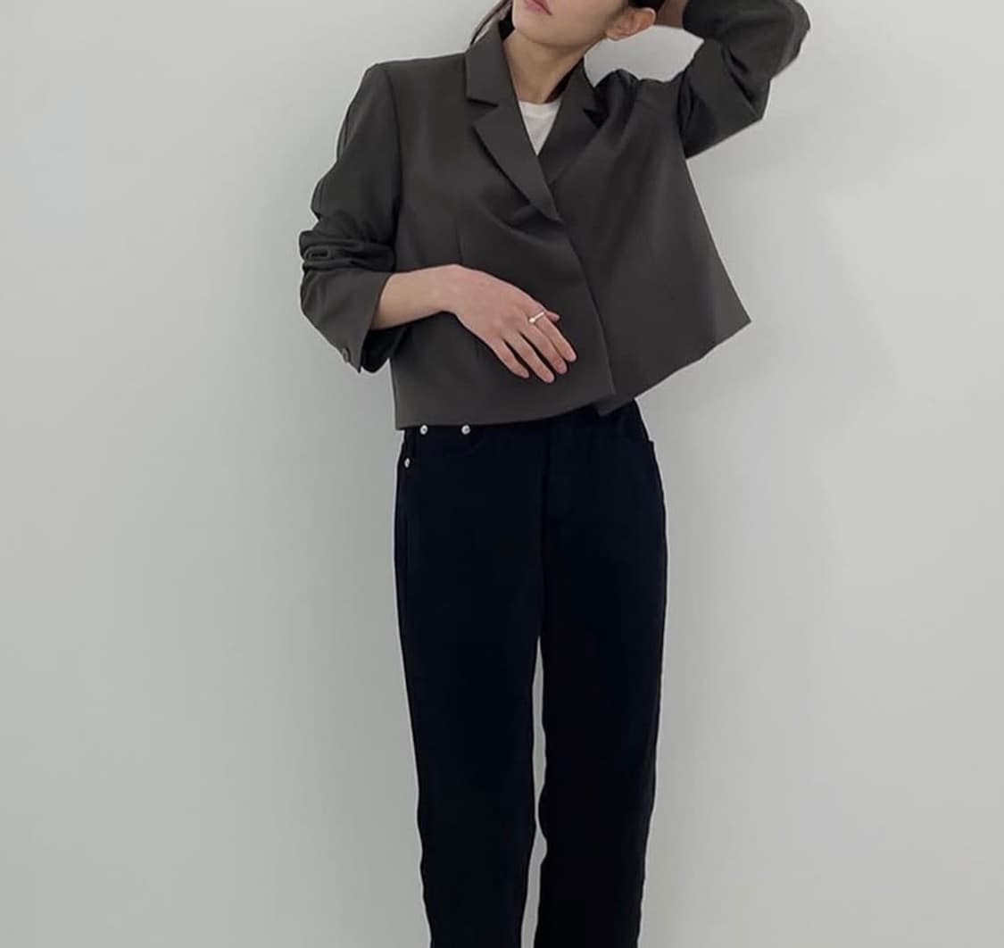 블루브릭 지퍼 숏 자켓(카키) 상품이미지2