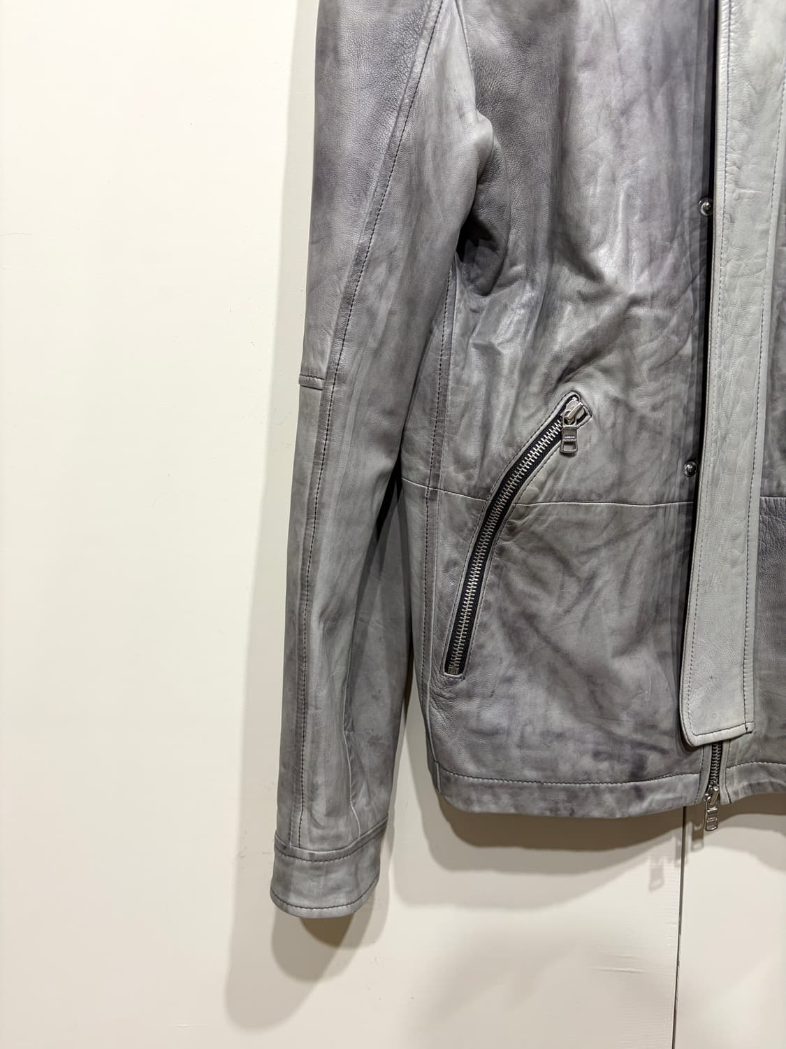 아르마니 익스체인지 램스킨 레더 자켓 상품이미지3