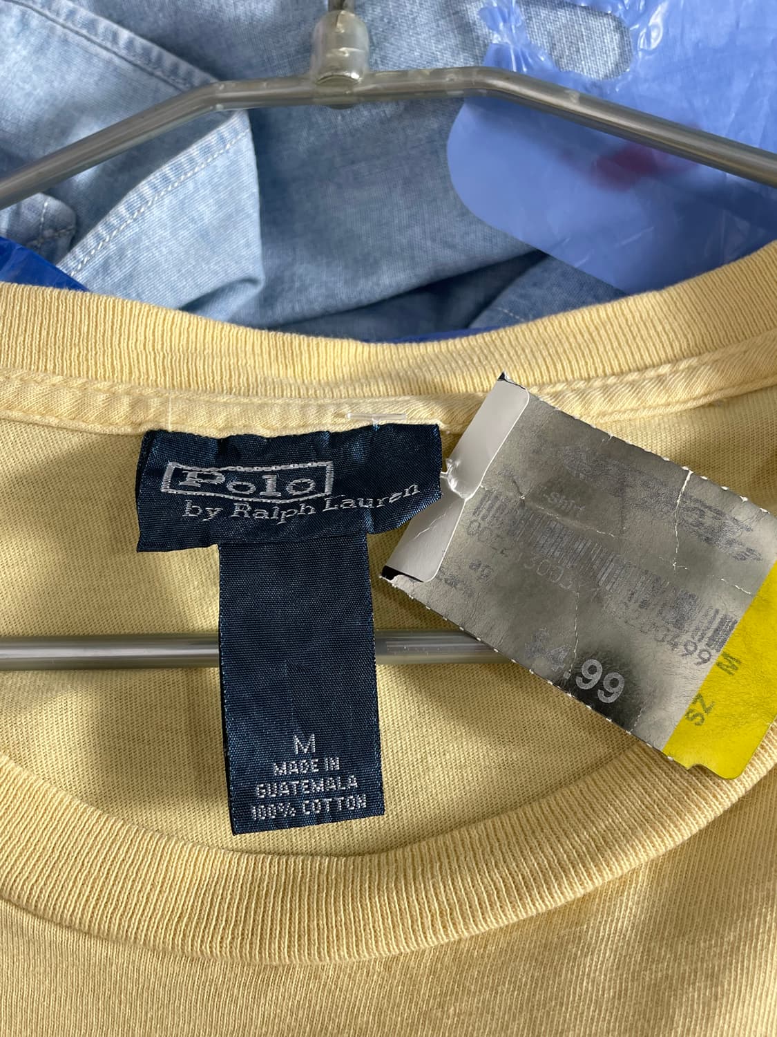 폴로 랄프로렌 포켓 반팔 티셔츠 옐로우 상품이미지2