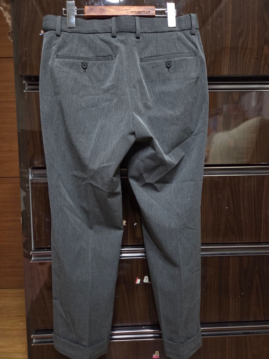 무신사 스탠다드 턴업 크롭 미드 그레이 31 상품이미지3