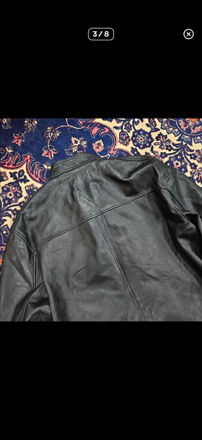 SOPRANINO 양가죽 베이직 버튼 카라넥 빈티지 자켓 100 상품이미지3