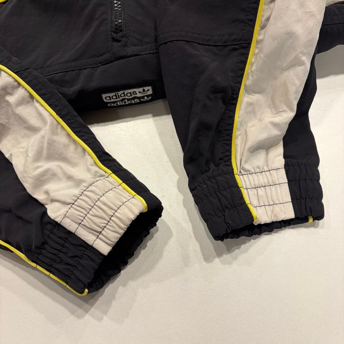 [M] 아디다스 블랙/화이트 반집업 아노락 바람막이 자켓 B531 상품이미지6